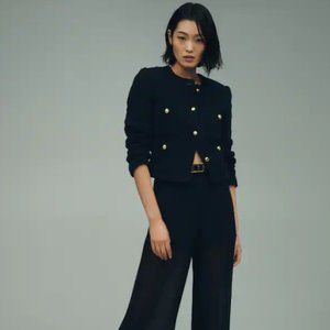 Mango Black Tweed Jacket